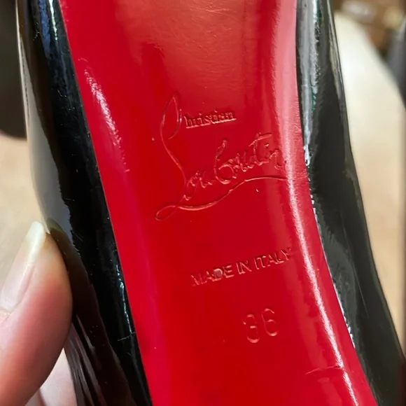 Louboutin Daffodile 160MM Black Patent Leather - 36 - Picture 9 of 9